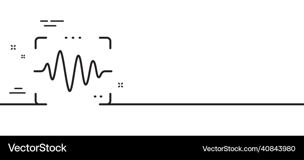 Voice wave line icon sound scan sign minimal Voice wave line icon sound scan sign minimal vector image