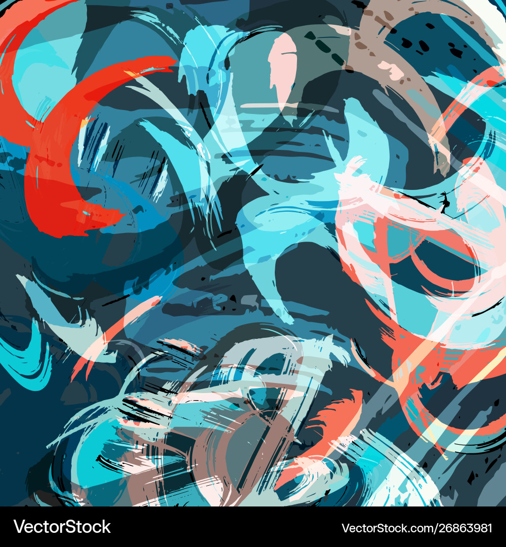 Abstract color pattern in graffiti style quality Vector Image