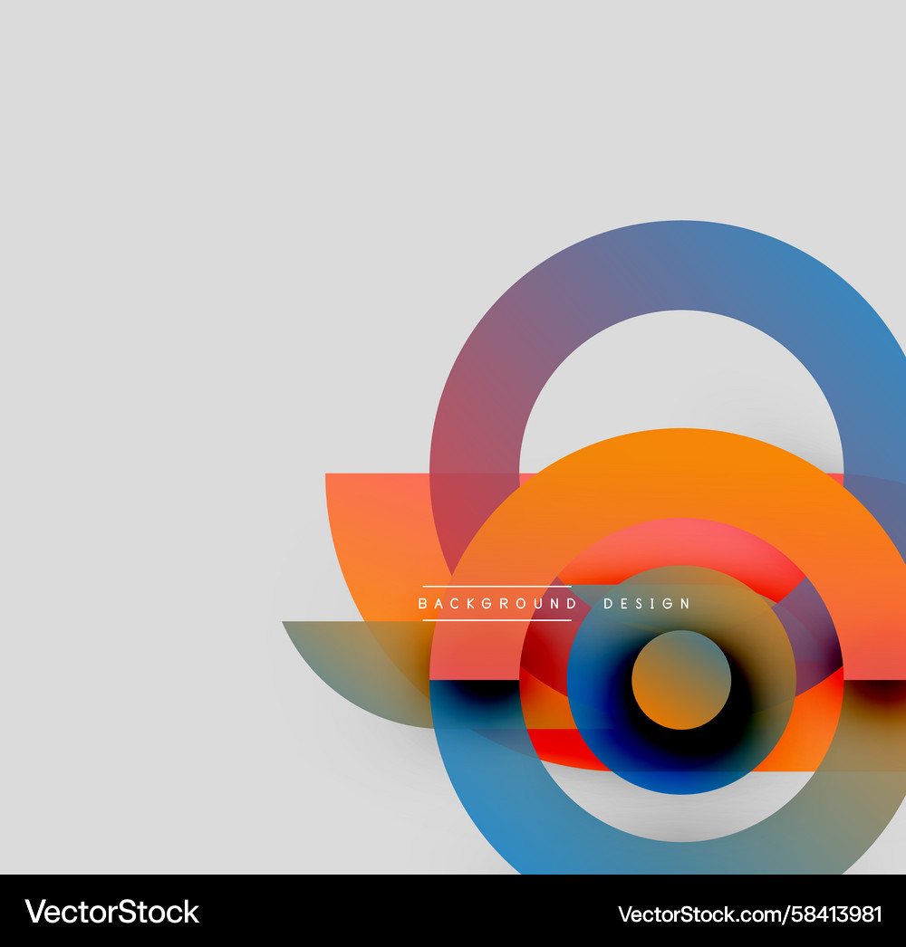 Abstract colorful circles overlap gradient shades Abstract colorful circles overlap gradient shades Vector Image