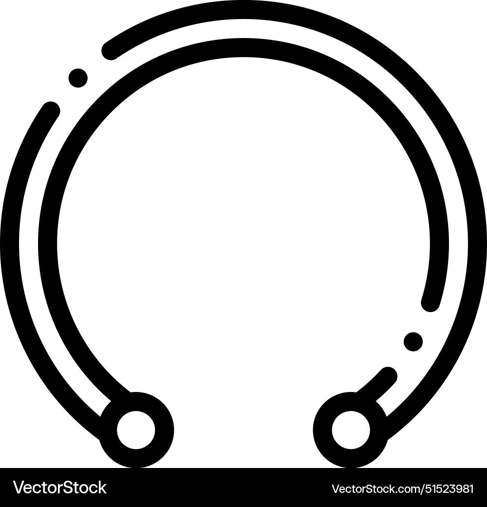 Bangle icon thin linear style design isolated Vector Image