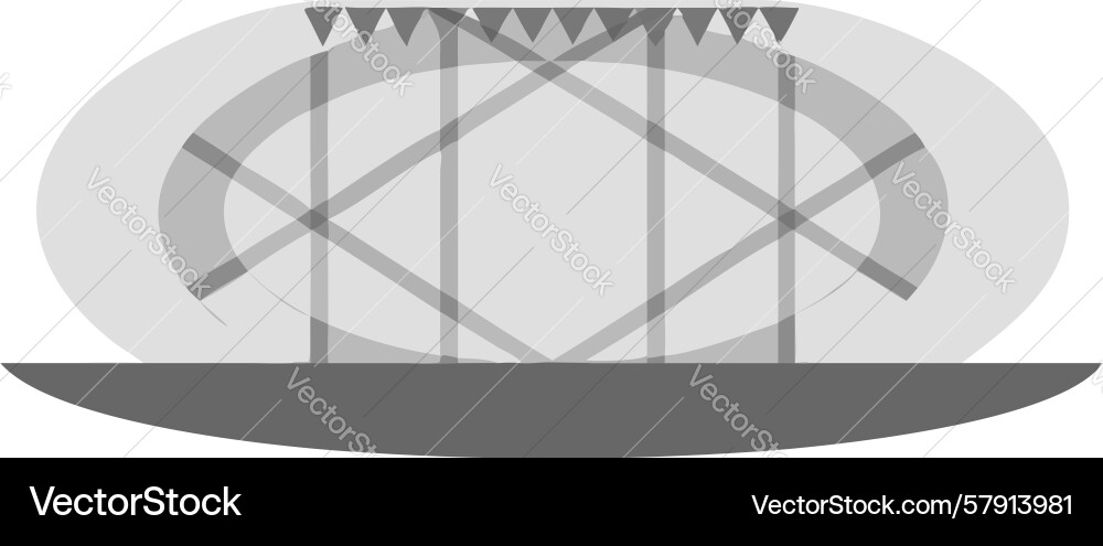 Bowl with abstract grid pattern and transparent Vector Image