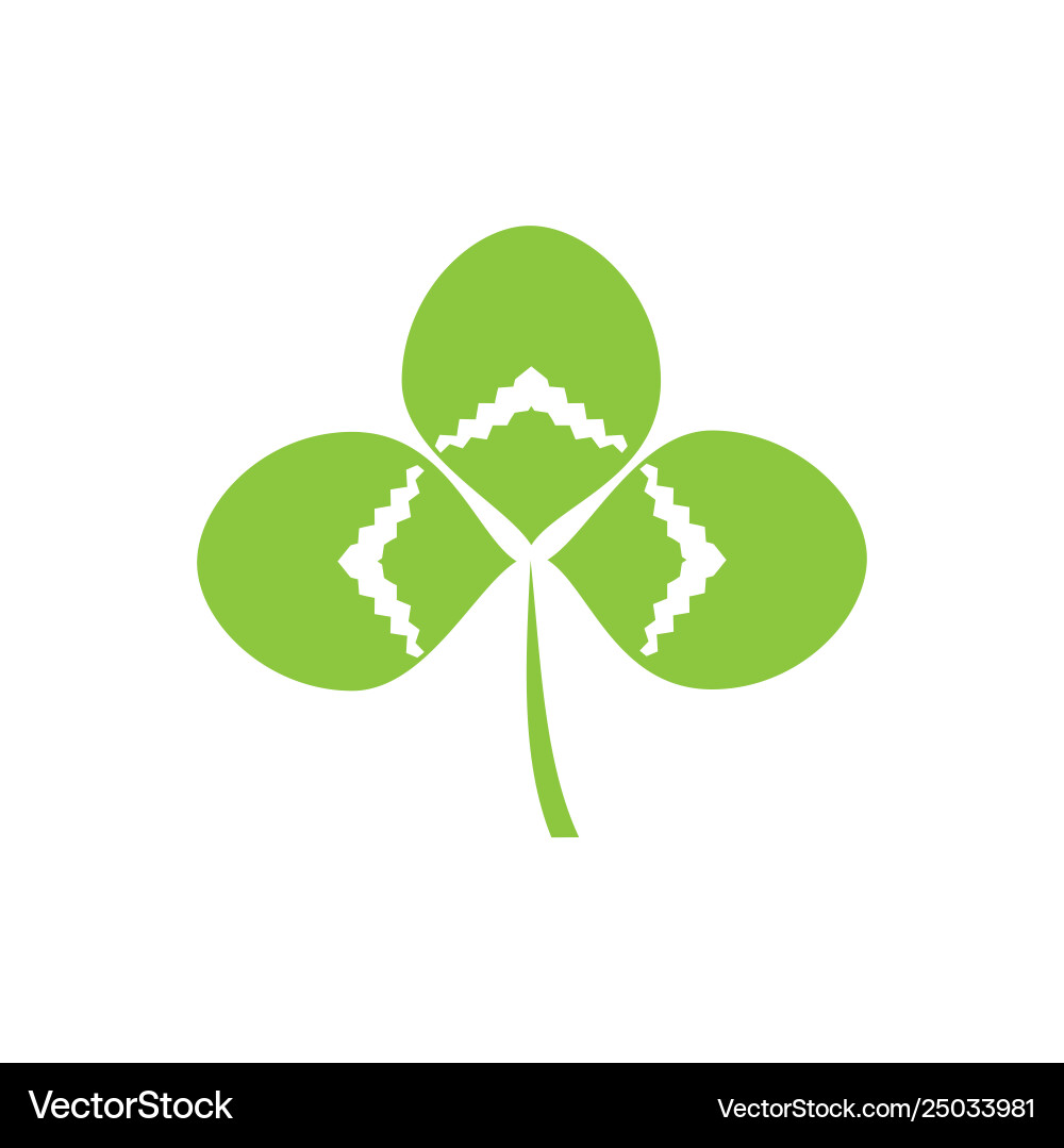 Clover icon on background for graphic and web Clover icon on background for graphic and web vector image