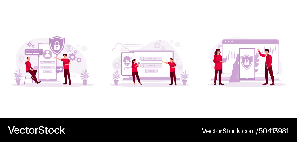Create a data protection engineering network Create a data protection engineering network vector image