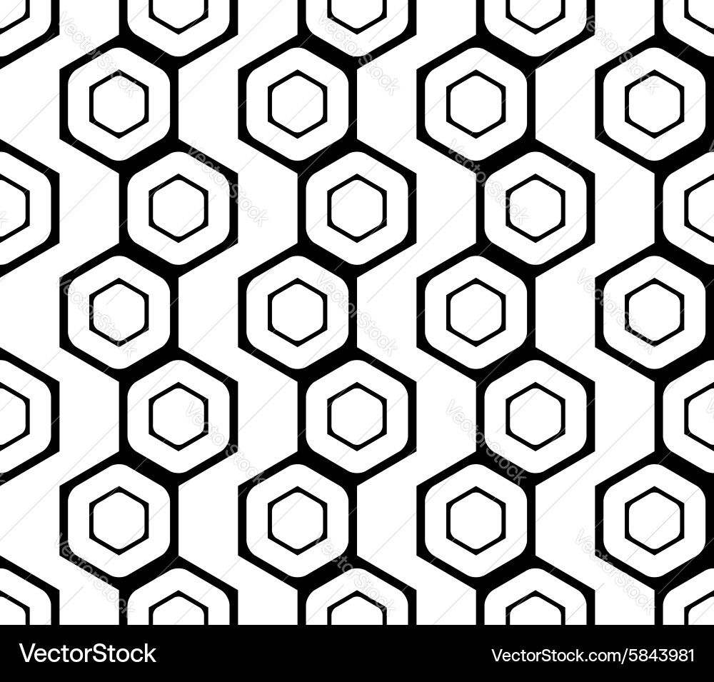 Design seamless monochrome hexagon pattern Vector Image