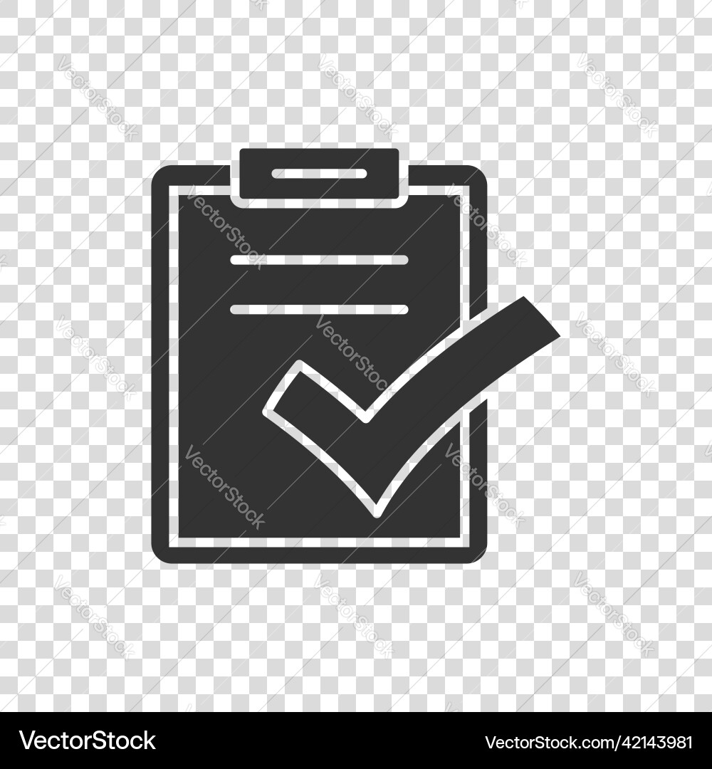 Document checklist icon in flat style report Document checklist icon in flat style report vector image