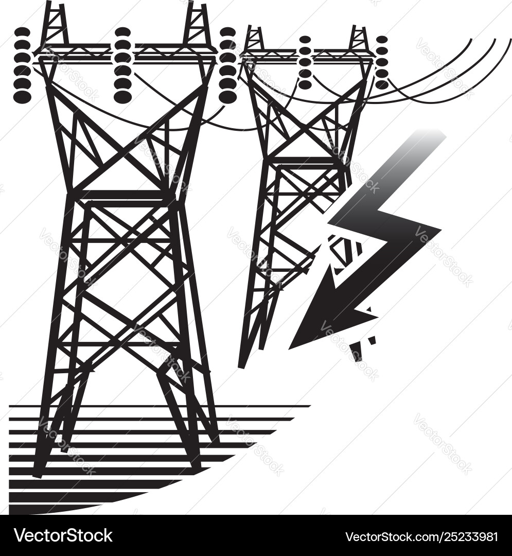 Energy and electrical power station technology Energy and electrical power station technology vector image