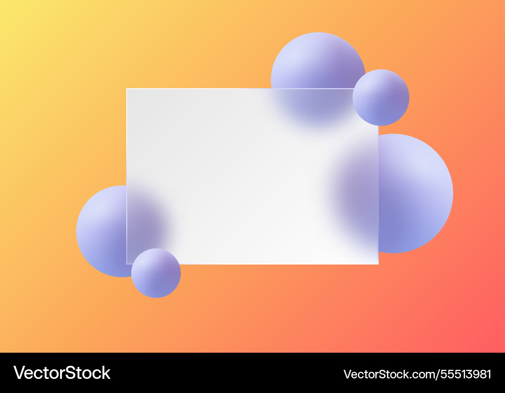 Glass morphism style website landing page template Glass morphism style website landing page template Vector Image