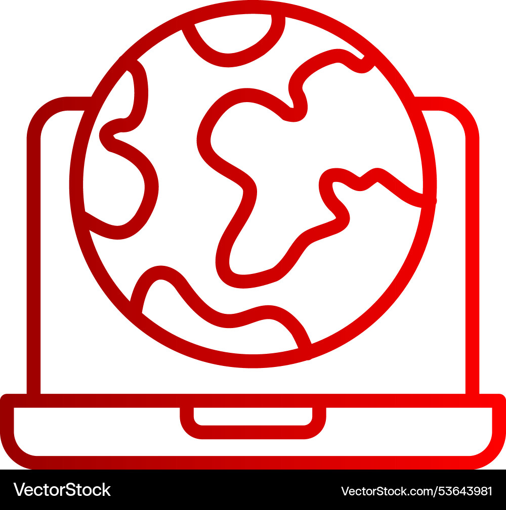 Global line gradient icon Vector Image