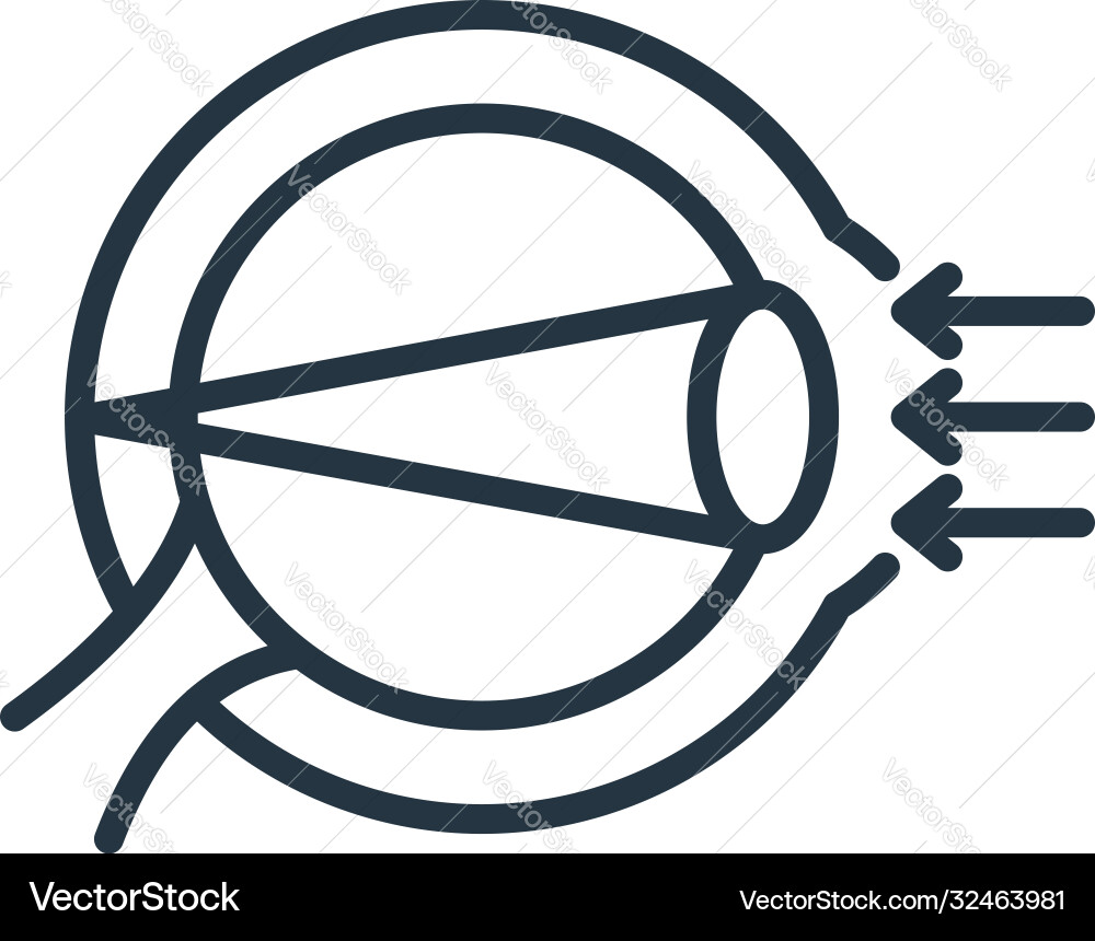 Hyperopia icon editable stroke Hyperopia icon editable stroke Vector Image