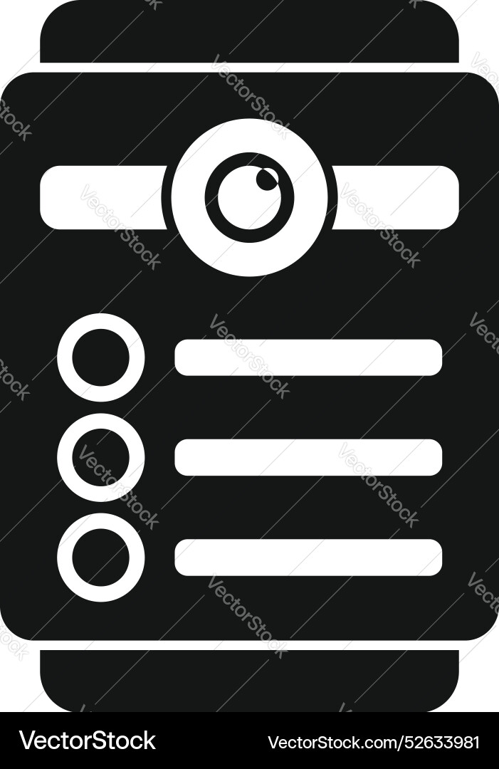 Intercom device showing digital display vector image