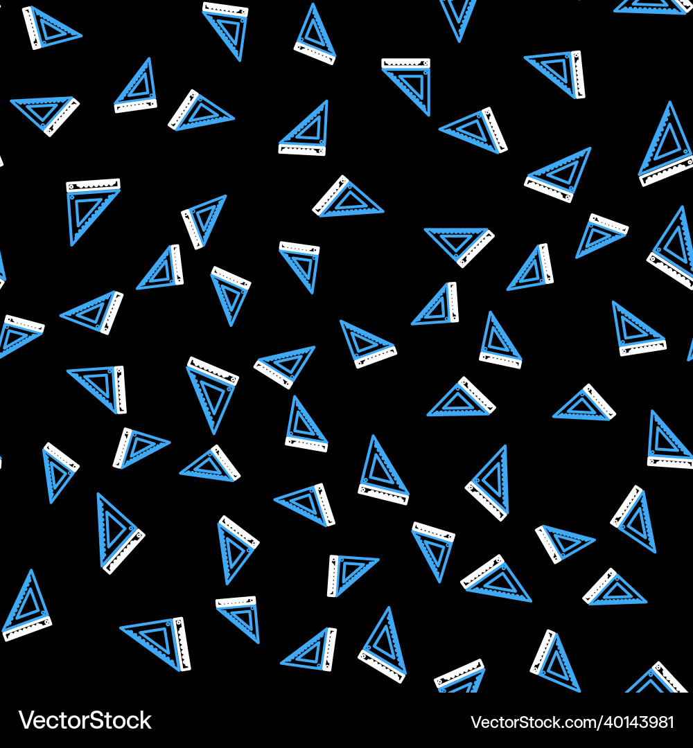 Line triangular ruler icon isolated seamless vector image