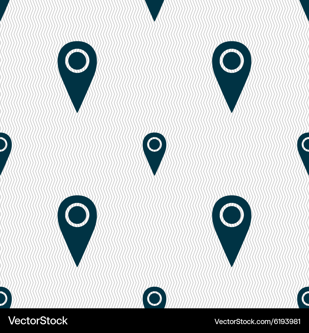 Map pointer icon sign seamless abstract background Vector Image