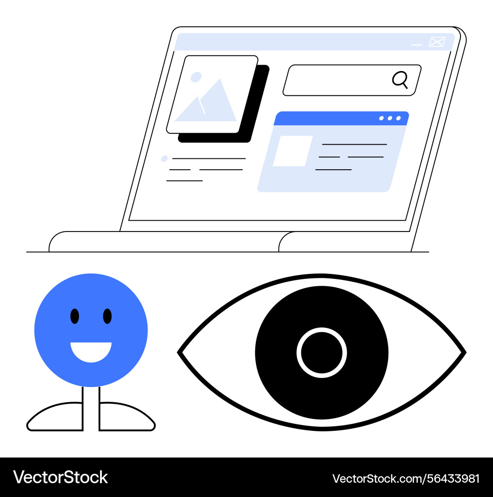 Online search interface with user feedback vector image