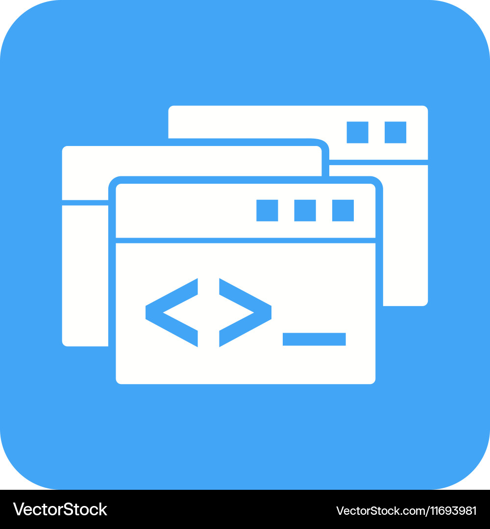 Programming windows vector image