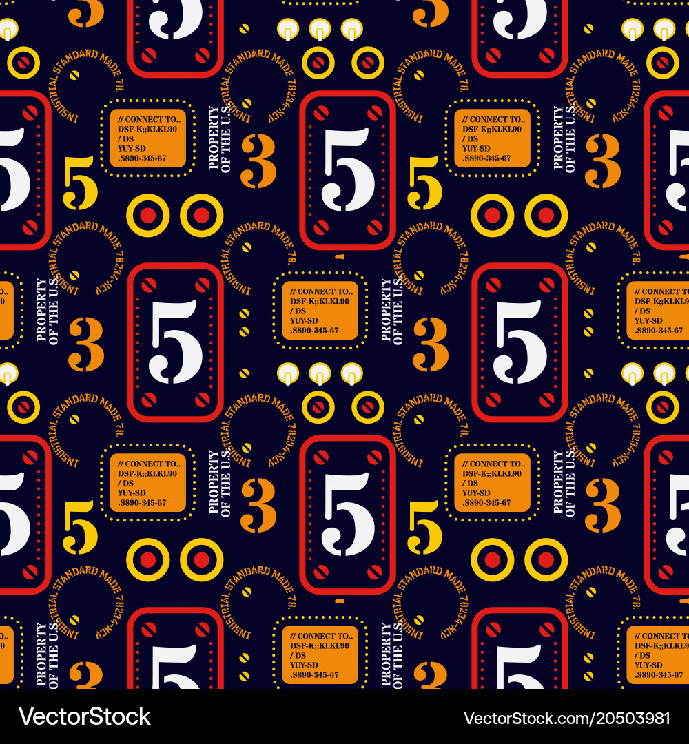 Robot 1 seamless pattern Vector Image