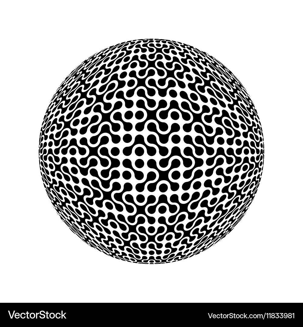 Sphere collected from many elements vector image