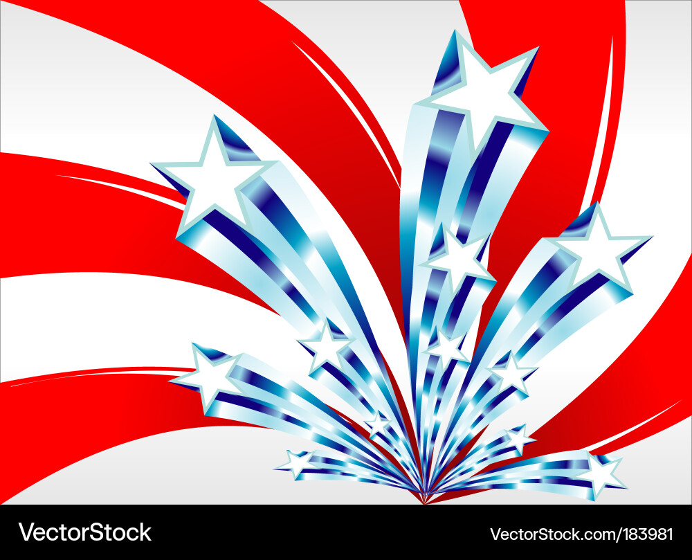 Stars & Stripes Burst Vector Image