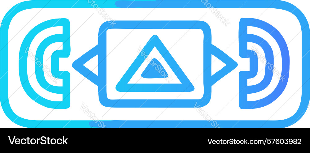 Abstract audio visualizer sound waves icon design vector image