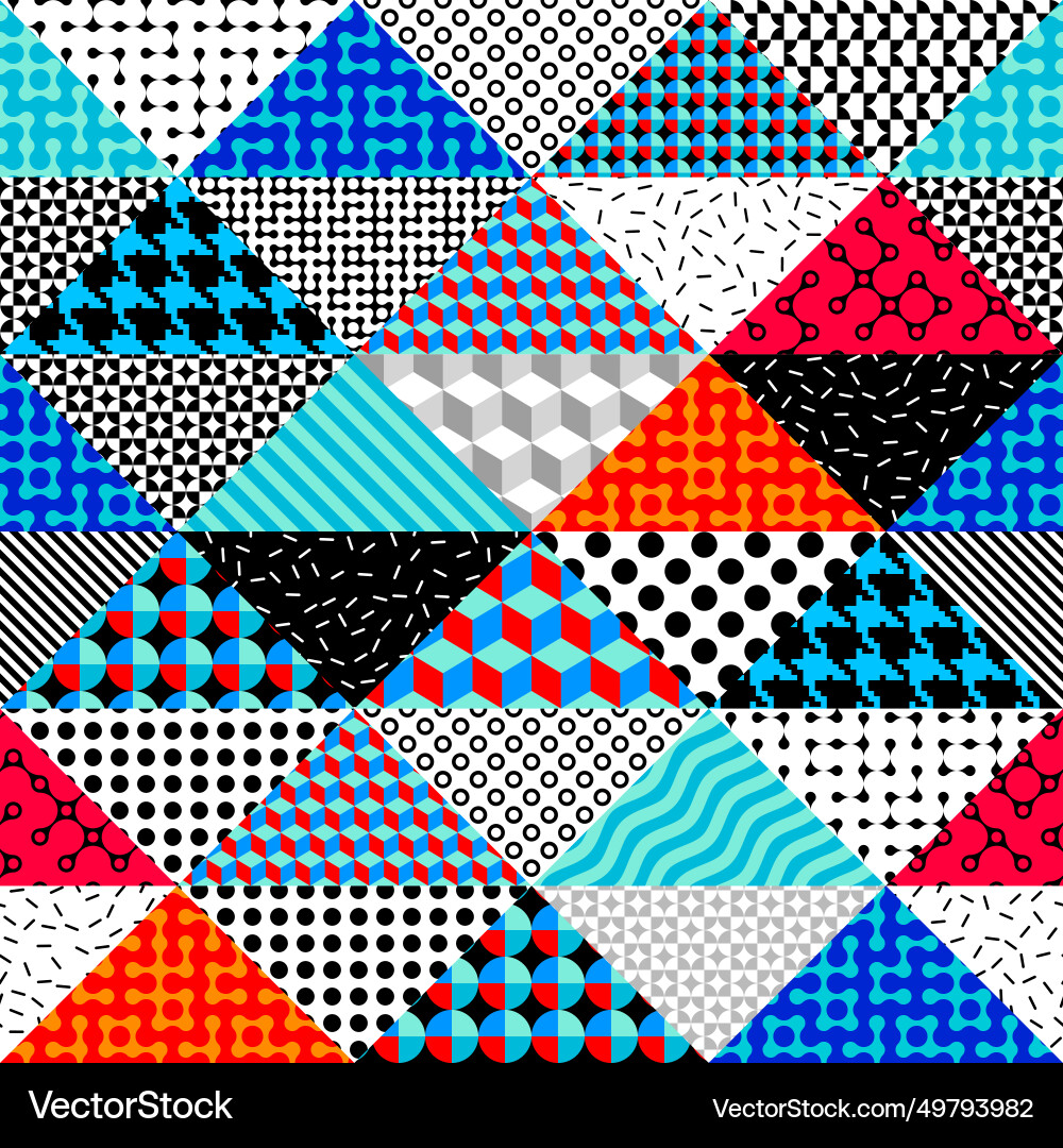 Abstract geometric pop srt style pattern Vector Image