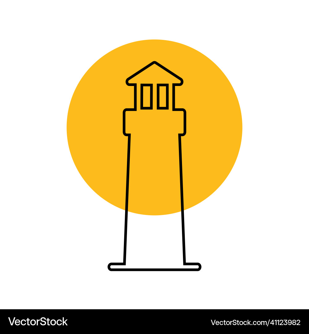 Building of lighthouse outline template modern Vector Image