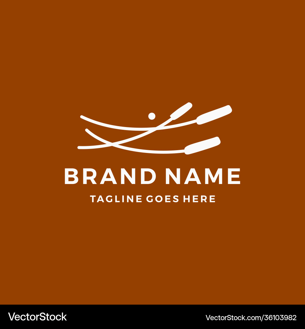 Cattail sophisticated orange burnt color logo icon Cattail sophisticated orange burnt color logo icon vector image