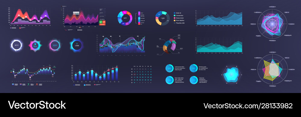 Dashboard UI Kit - Analytics & Data vector image