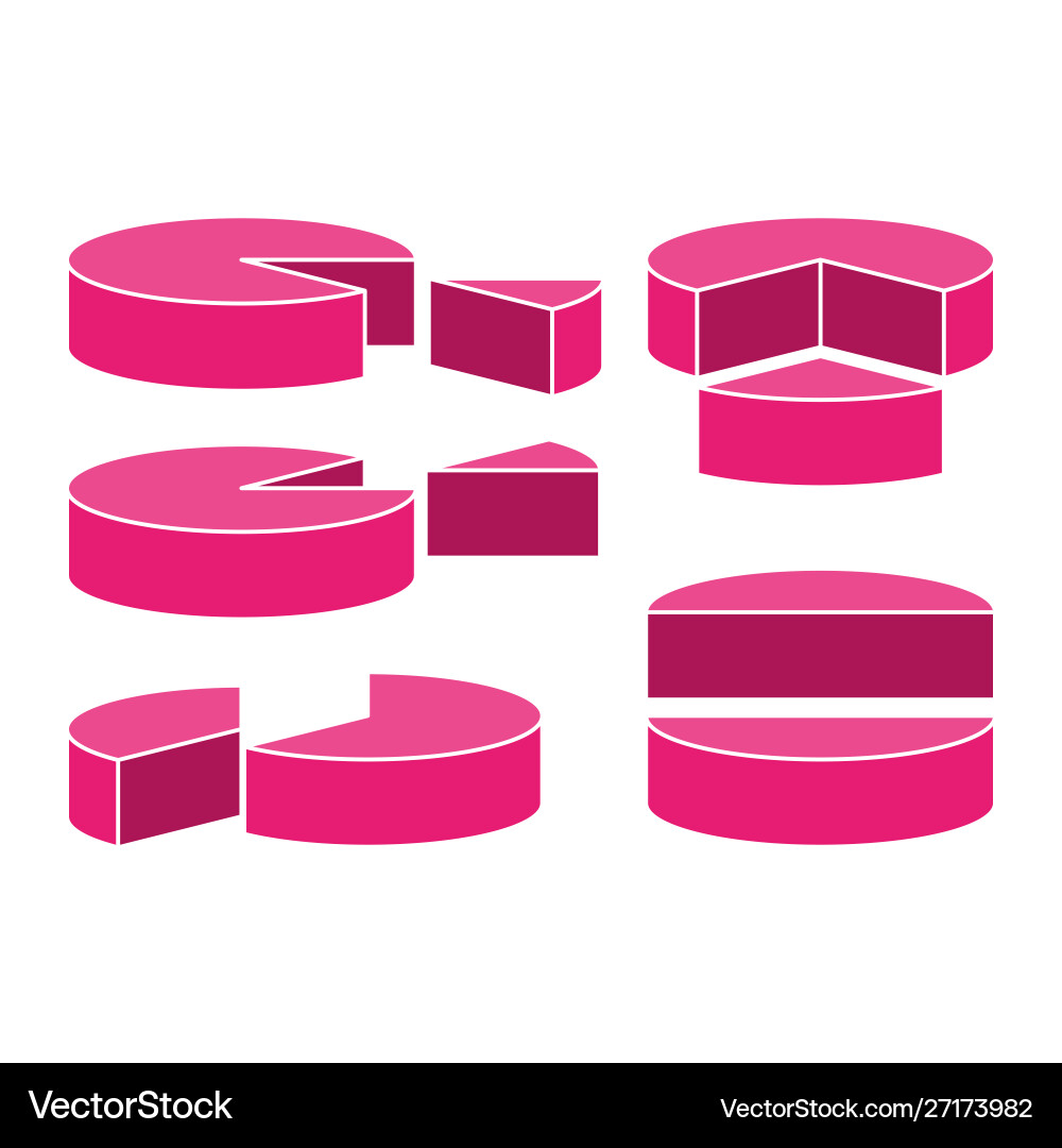 Design elements graphs and charts cylinder Design elements graphs and charts cylinder vector image