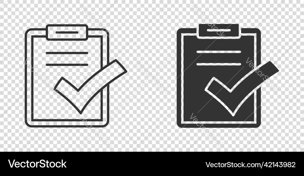 Document checklist icon in flat style report Vector Image
