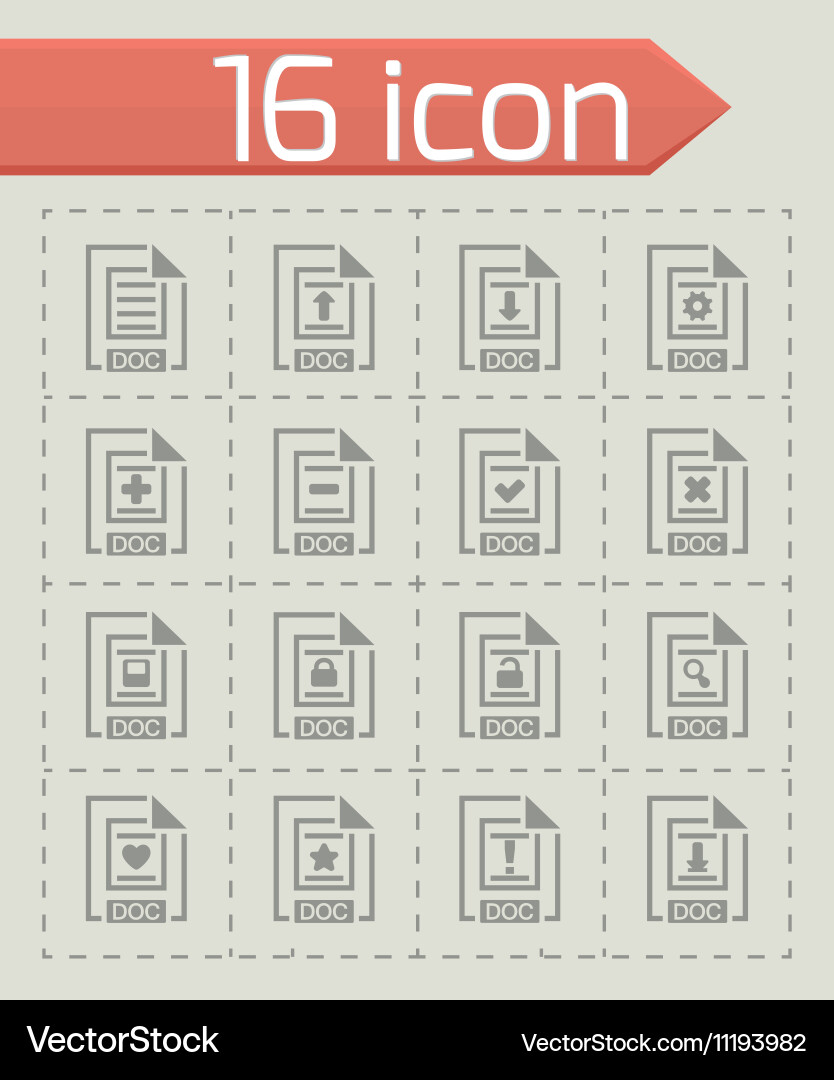 Document icon set vector image