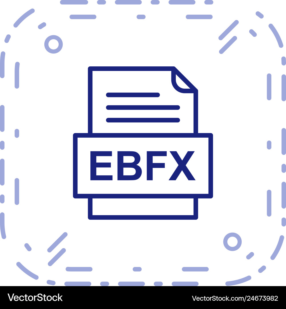 Ebfx file document icon Vector Image