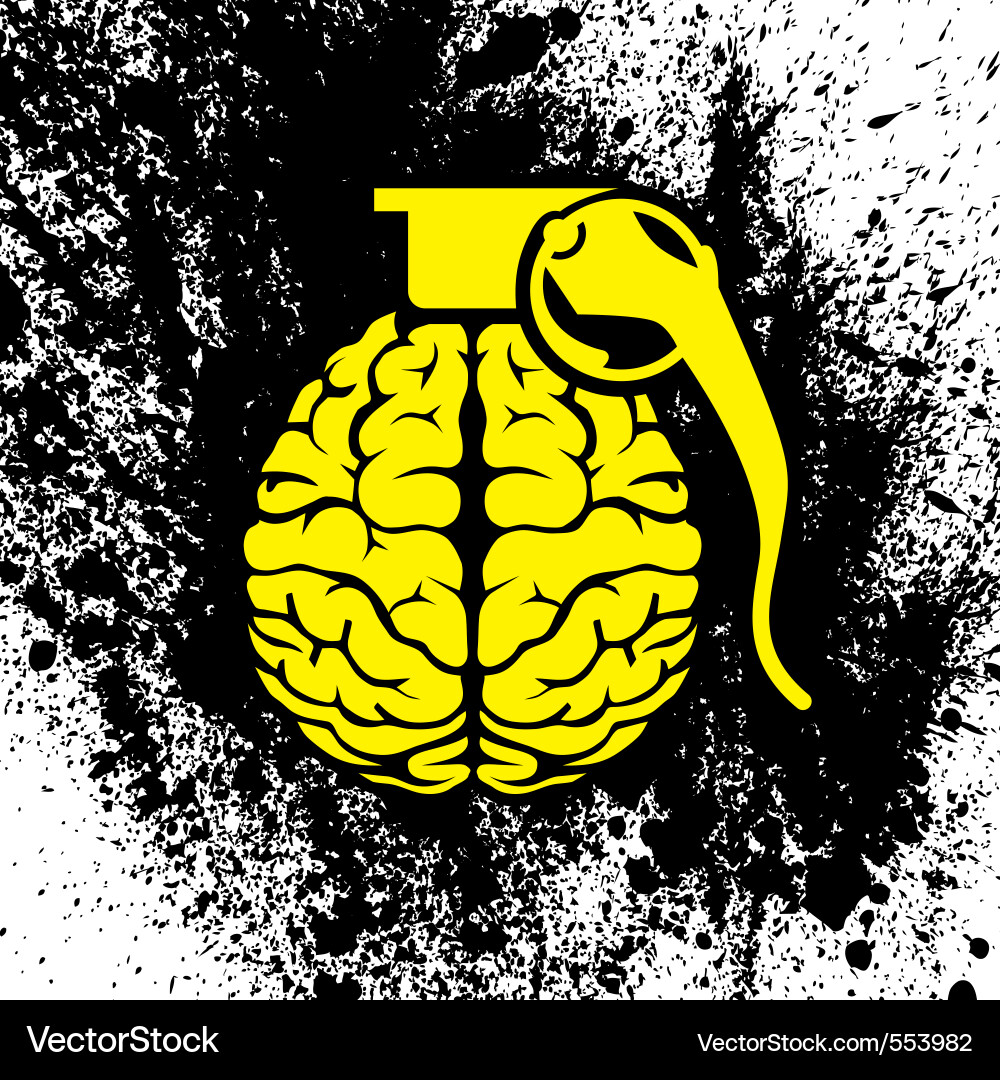 Exploding Brain Concept Vector Image