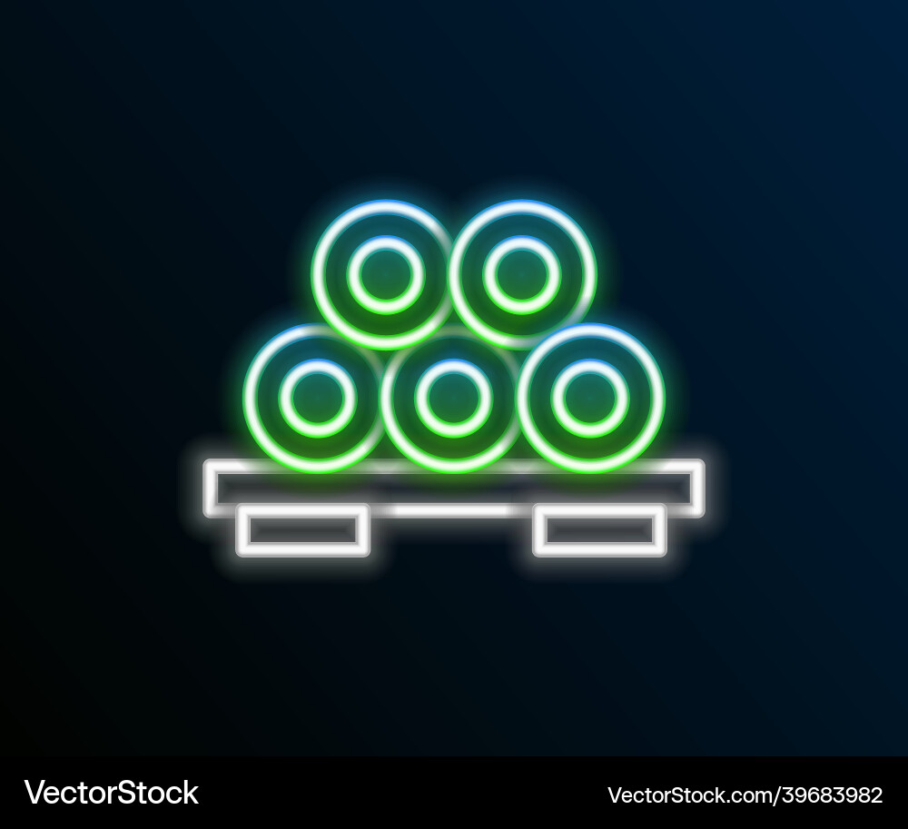 Glowing neon line sushi on cutting board icon Glowing neon line sushi on cutting board icon vector image