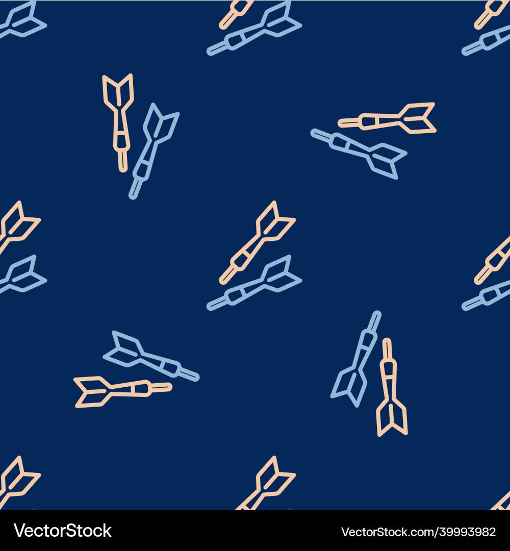 Line dart arrow icon isolated seamless pattern Line dart arrow icon isolated seamless pattern vector image