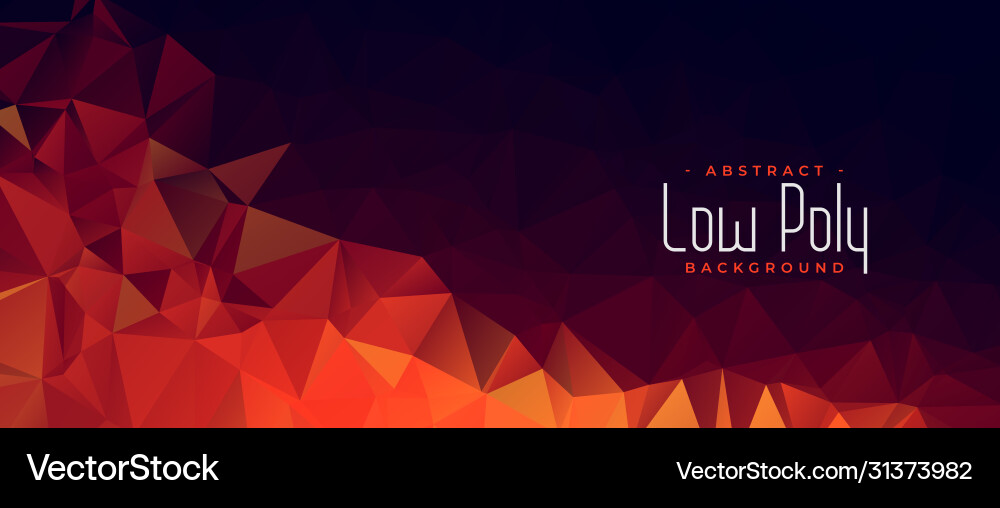 Low Poly Triangle Background Vector Image