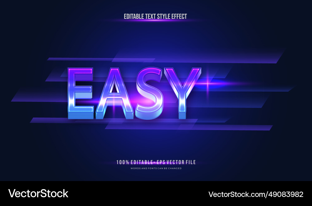Modern editable text style effect gradient color Vector Image