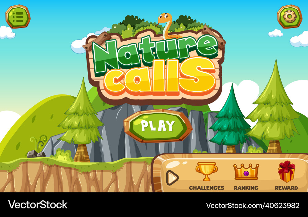 Platform game user interface design Vector Image