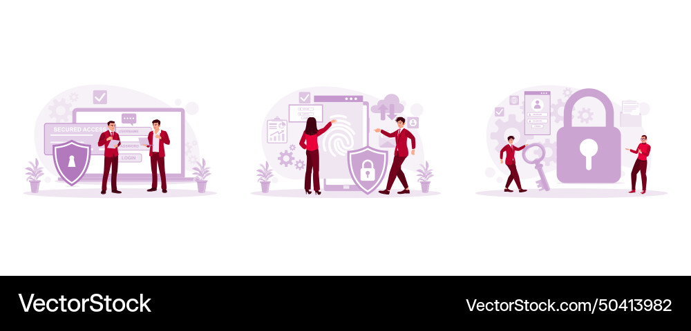 Protect data information for cyber security uses Protect data information for cyber security uses vector image