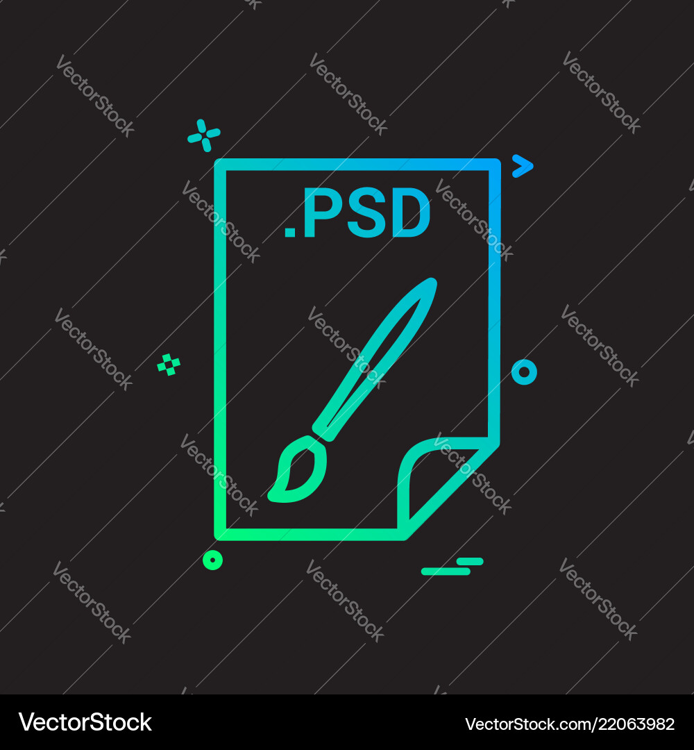 Psd application download file files format icon Psd application download file files format icon vector image