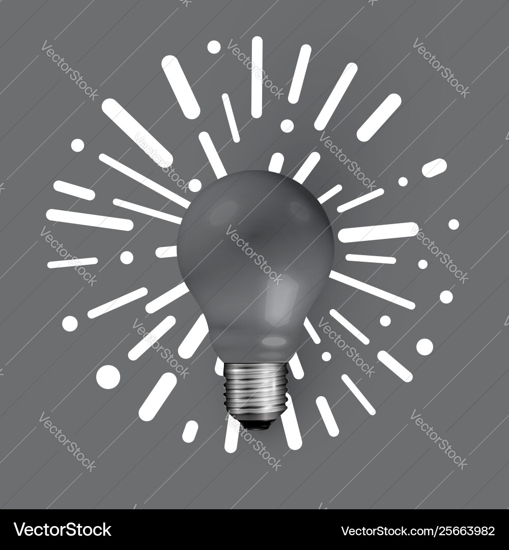 Realistic matte lightbulb with abstract background Realistic matte lightbulb with abstract background vector image