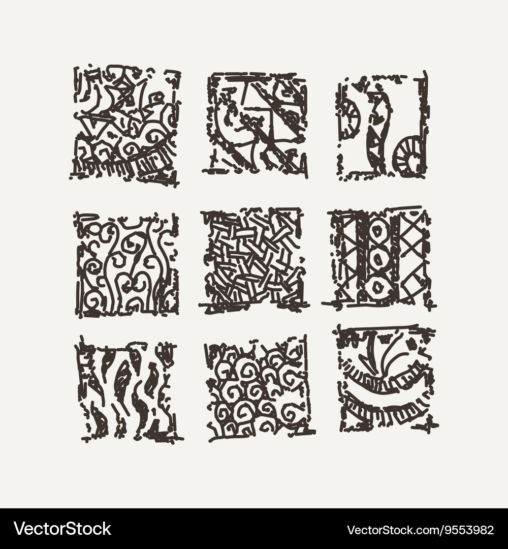 Set of blocks in the style maya vector image