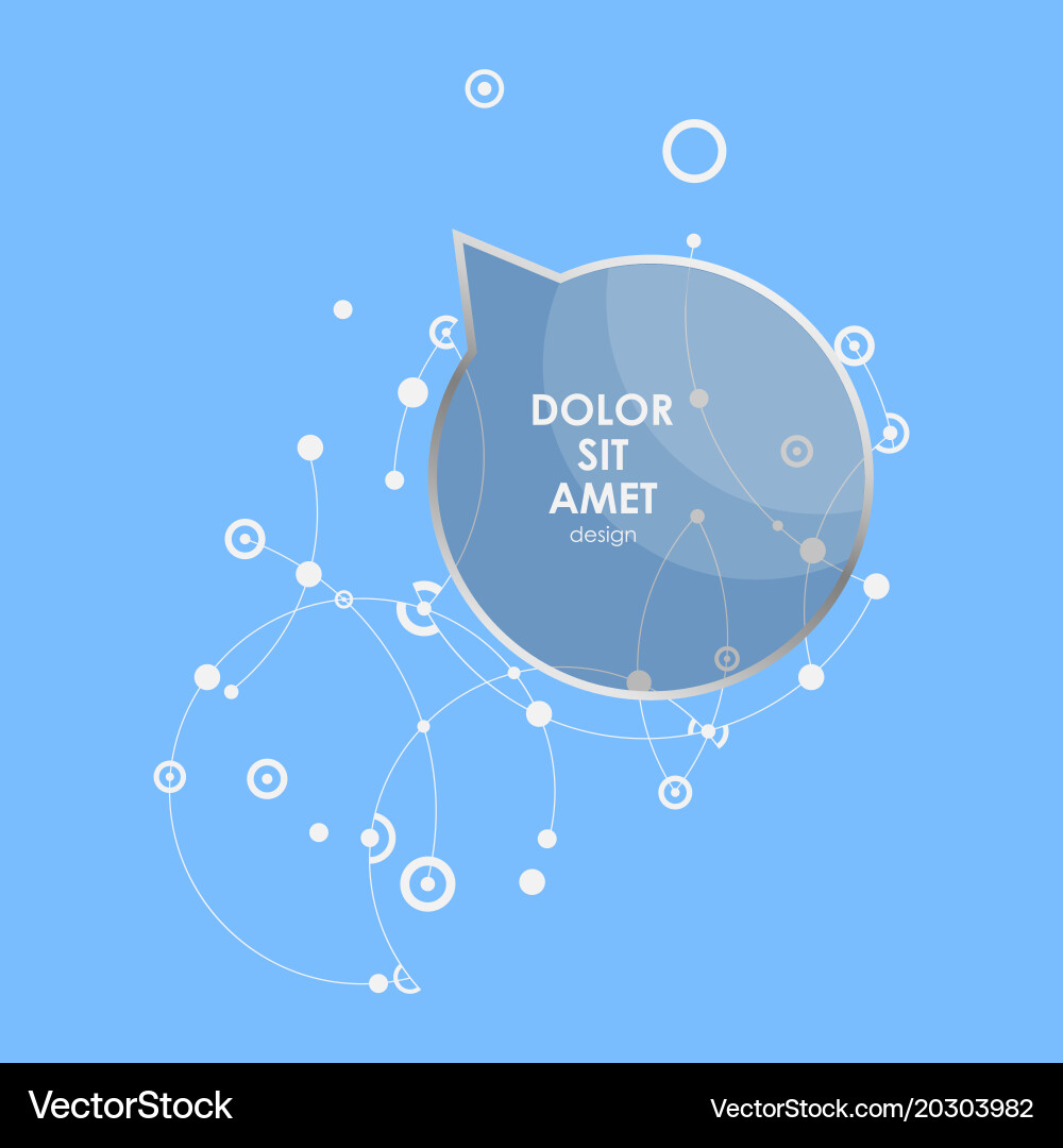 Speech bubbles with abstract lines and dots vector image