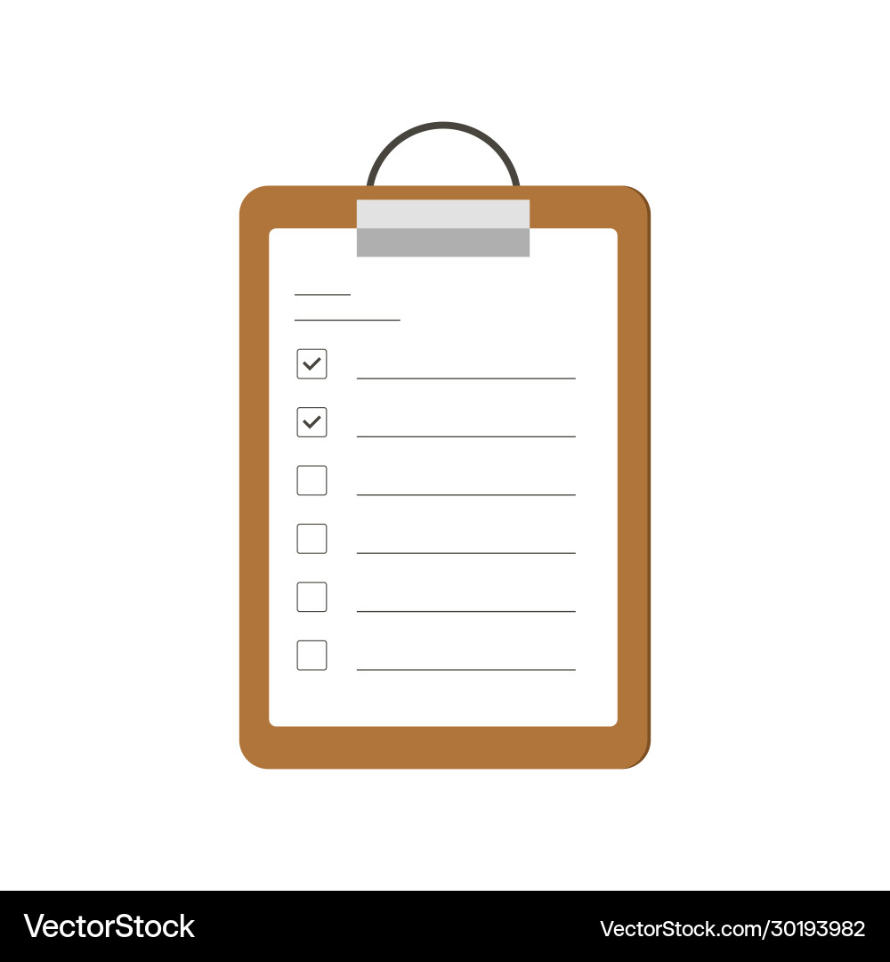 To do list in flat design brown color Vector Image
