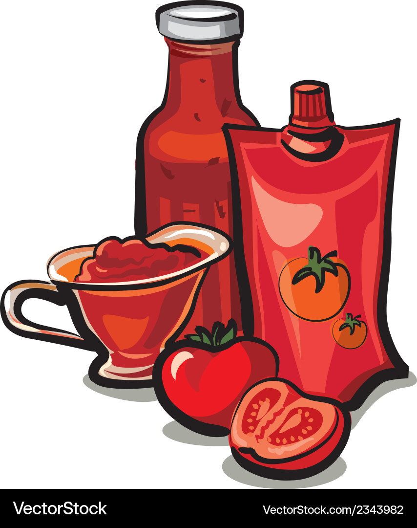 Tomato sauces Royalty Free Vector Image - VectorStock