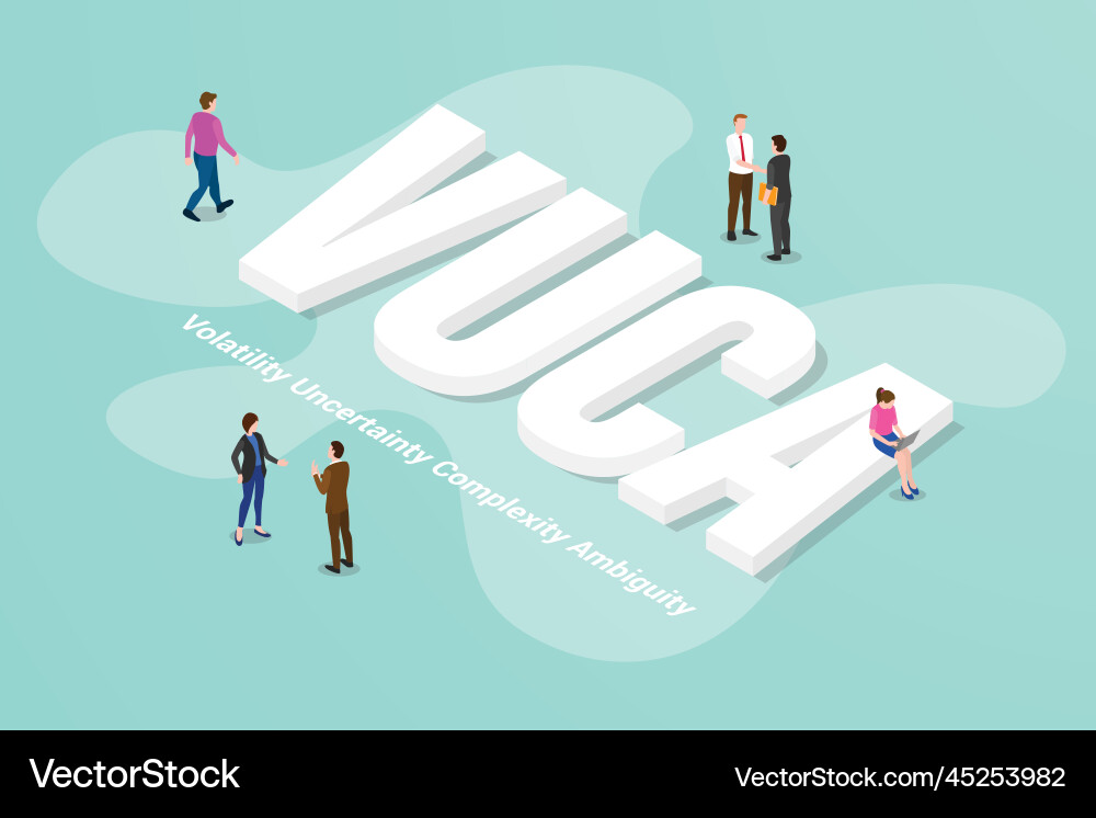 Vuca volatility uncertainty complexity ambiguity Vuca volatility uncertainty complexity ambiguity vector image