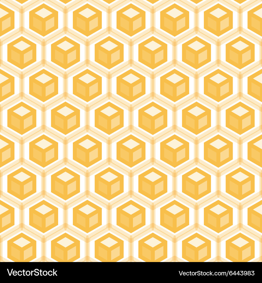 Abstract hexagonal seamless pattern vector image
