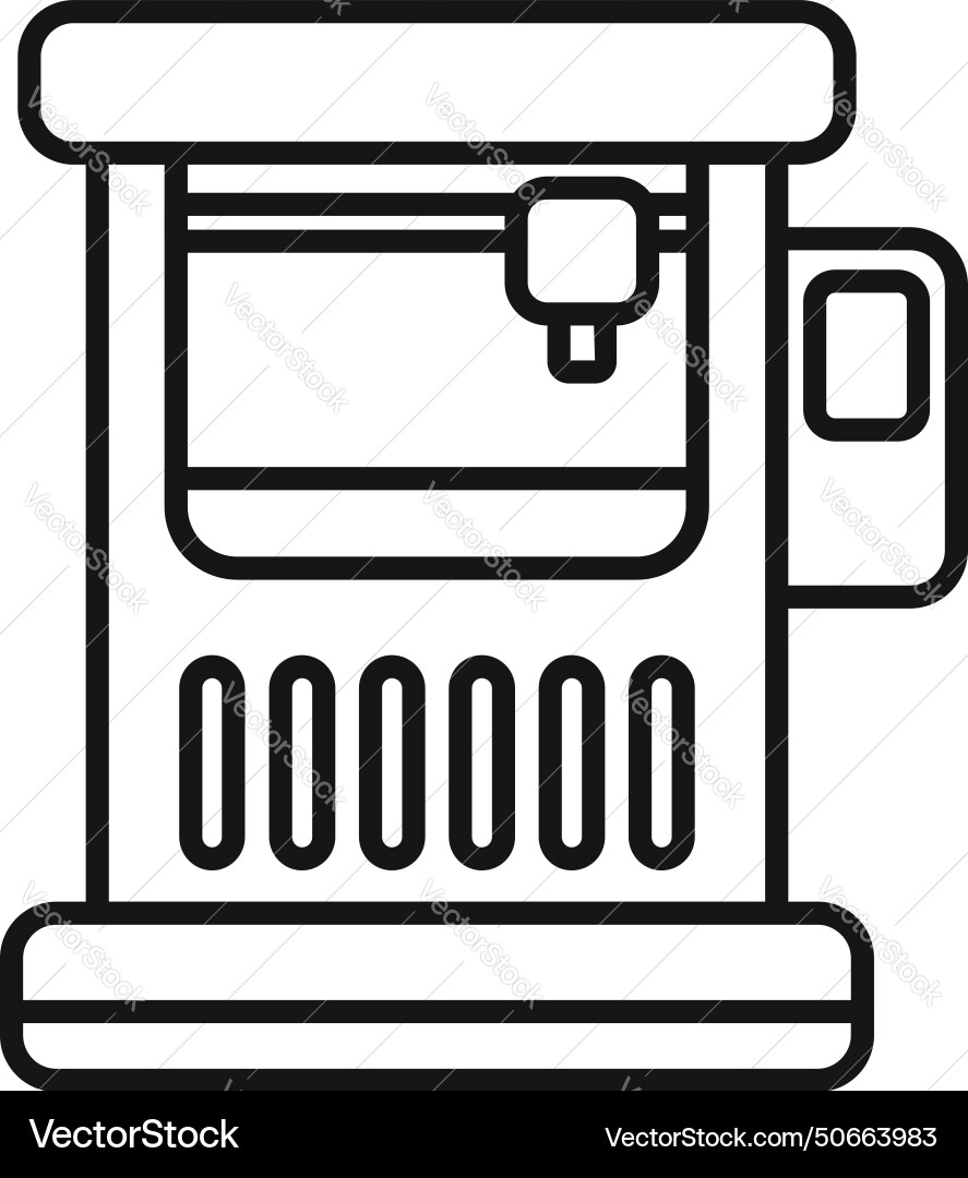 Automated cnc machine icon outline printer Vector Image