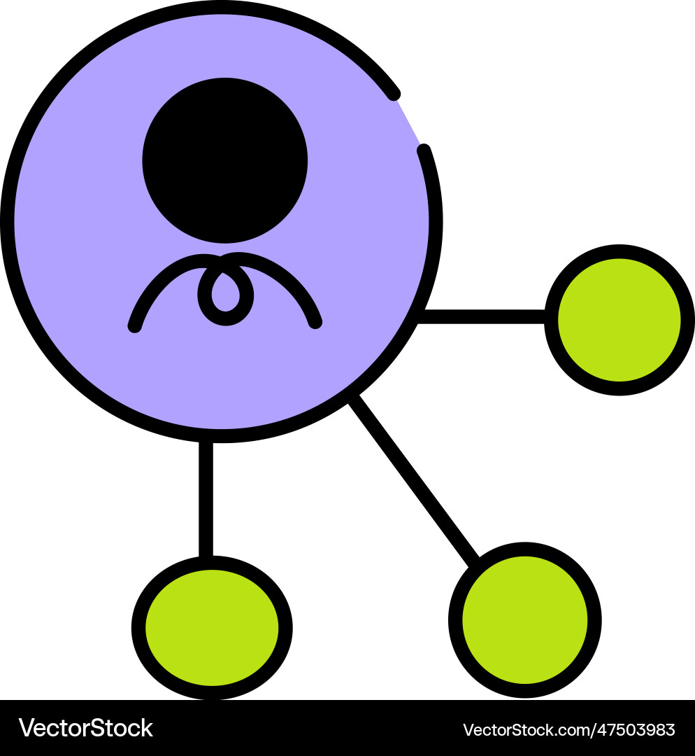 Basic user network Vector Image