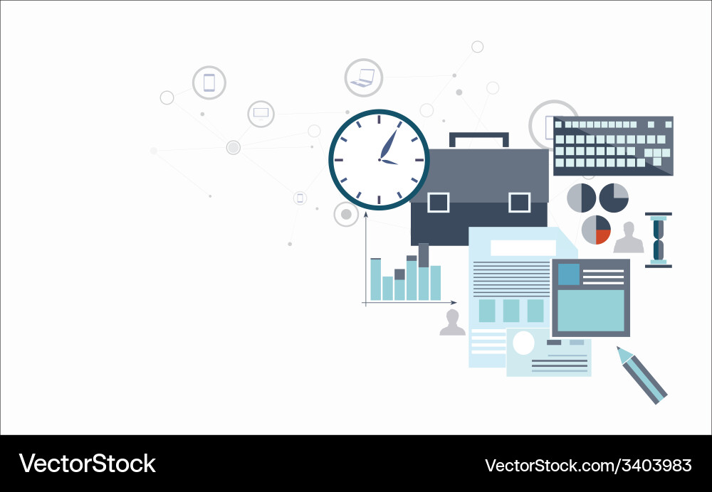 Business Analytics & Data Analysis Vector Image