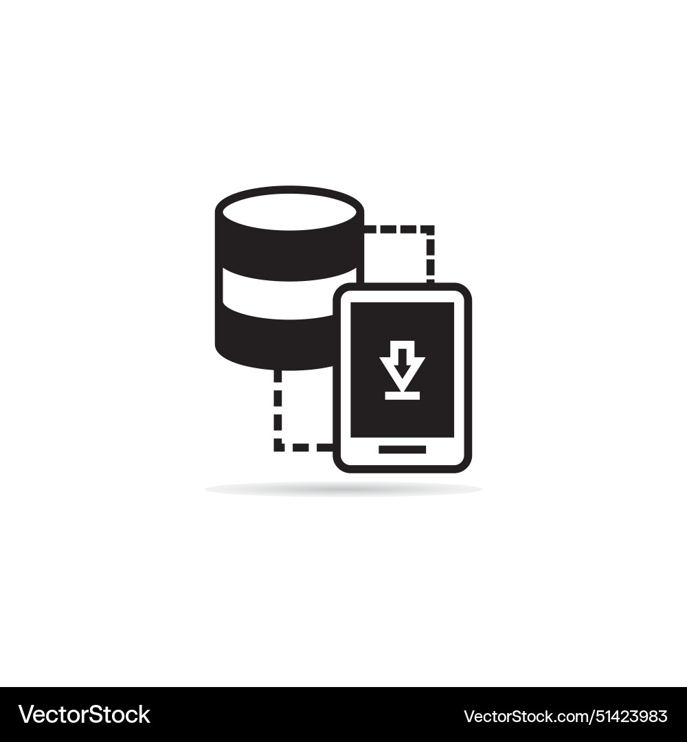 Datenbank-Synchronisierungssymbol Vektorbild