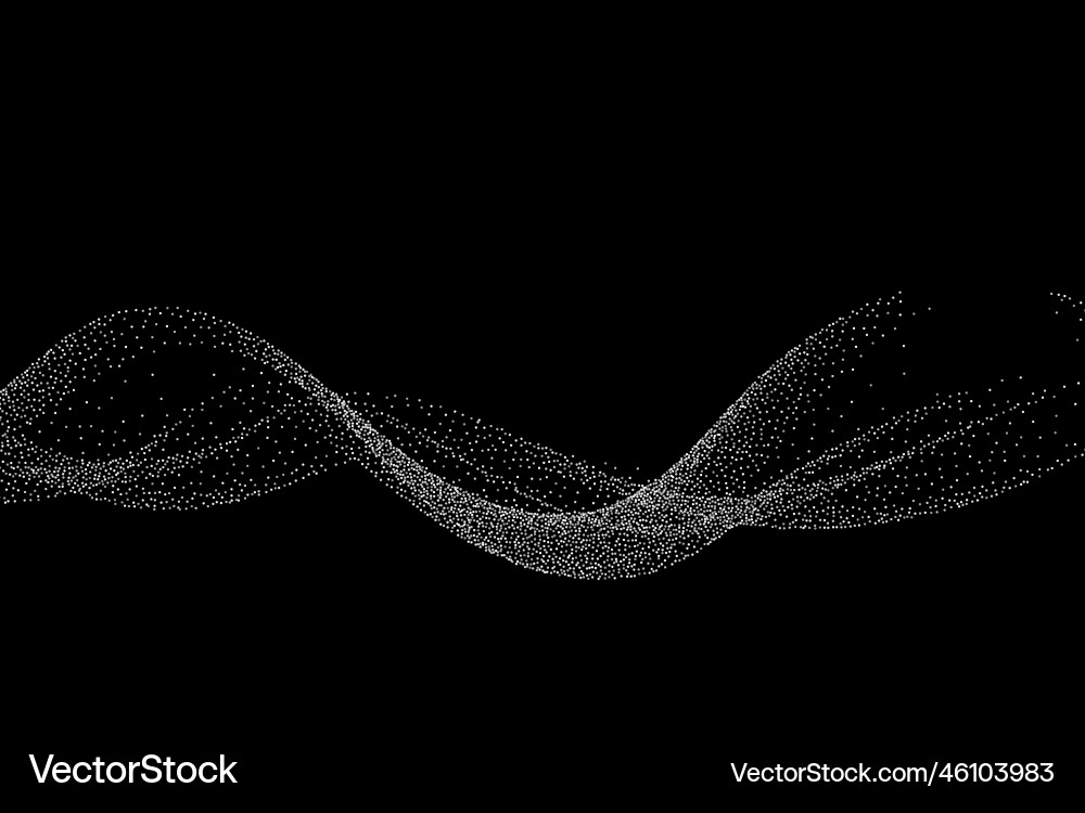 Digital dynamic particle wave abstract flow Digital dynamic particle wave abstract flow vector image